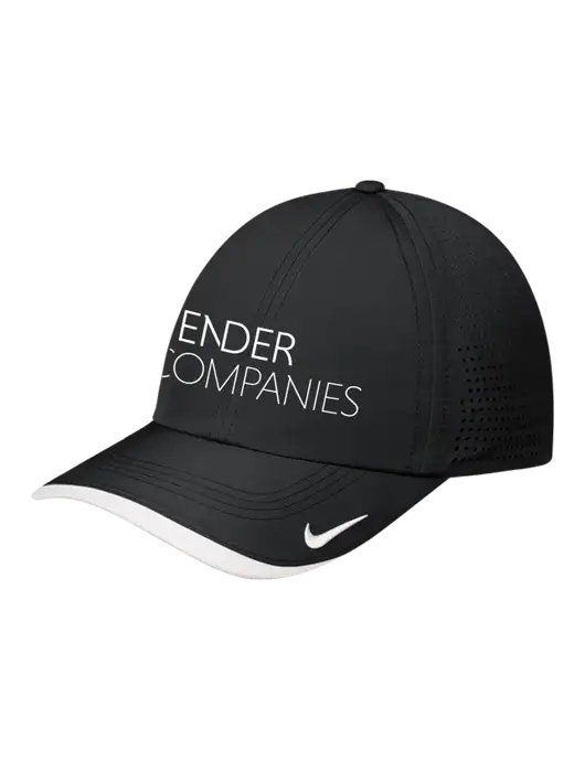 Nike Black/White Dri-FIT Perforated Performance Cap w/Bender Companies Logo