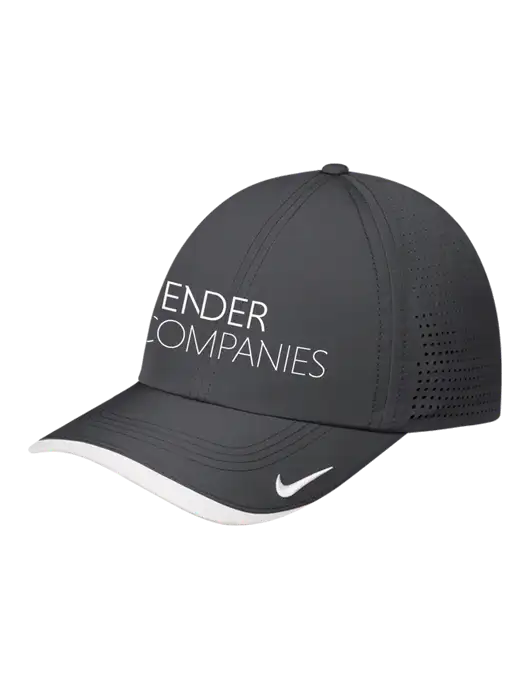 Nike Dark Grey/White Dri-FIT Perforated Performance Cap w/Bender Companies Logo