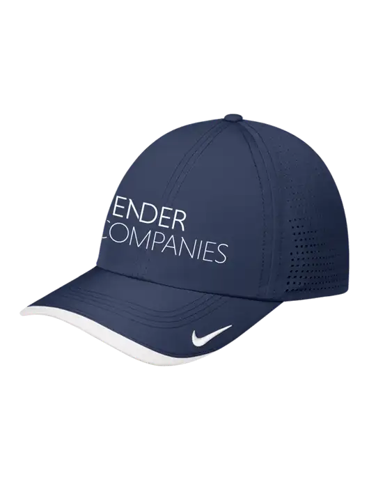 Nike Navy/White Dri-FIT Perforated Performance Cap w/Bender Companies Logo