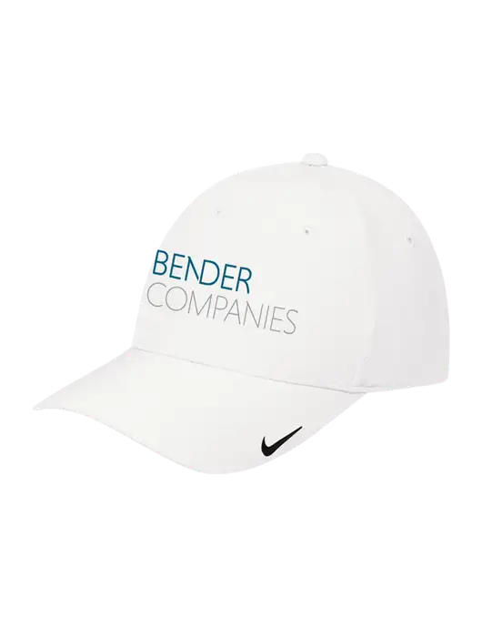 Nike White Dri-FIT Legacy Cap w/Bender Companies Logo