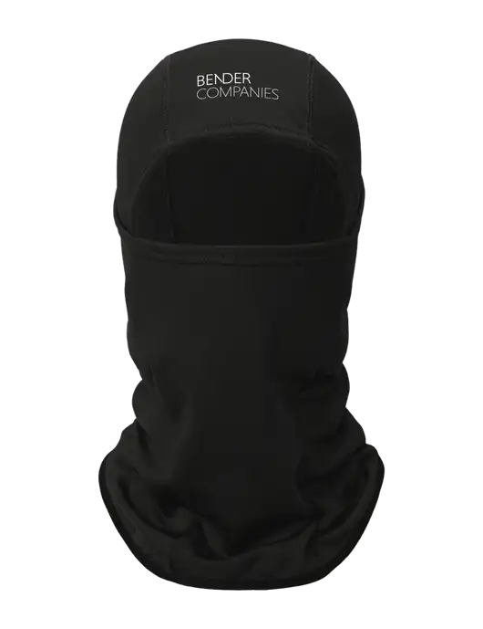 Black CornerStone Smooth Fleece Face Mask w/Bender Companies Logo