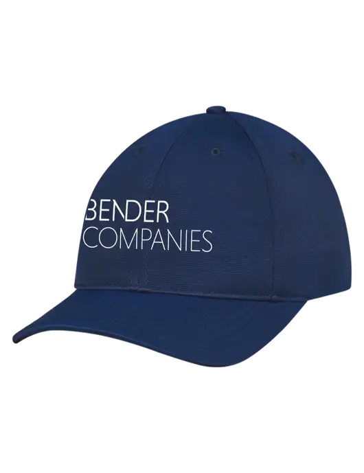 Navy Nylon Twill Performance Cap w/Bender Companies Logo