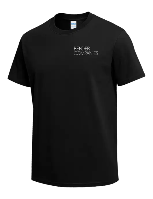Black Heavyweight 6.1 oz T-Shirt w/Bender Companies Logo