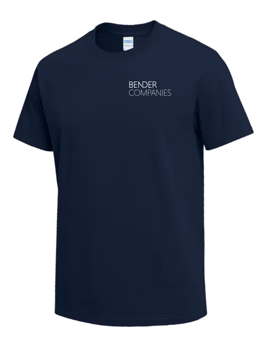 Navy Heavyweight 6.1 oz T-Shirt w/Bender Companies Logo