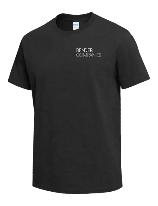 Dark Grey Heather Heavyweight 6.1 oz T-Shirt w/Bender Companies Logo