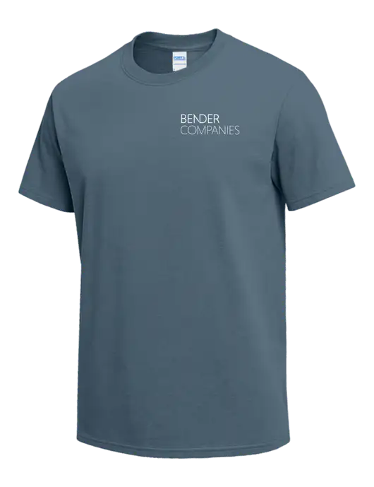 Slate Blue Heavyweight 6.1 oz T-Shirt w/Bender Companies Logo