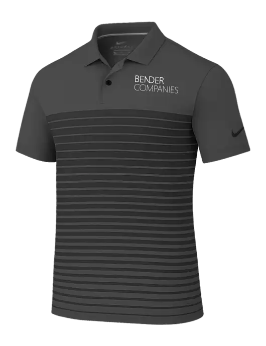 Nike Dark Grey Dri-FIT Vapor Block Polo w/Bender Companies Logo