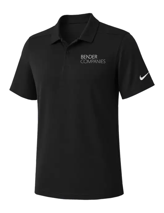 Nike Black Dry Essential Solid Polo w/Bender Companies Logo