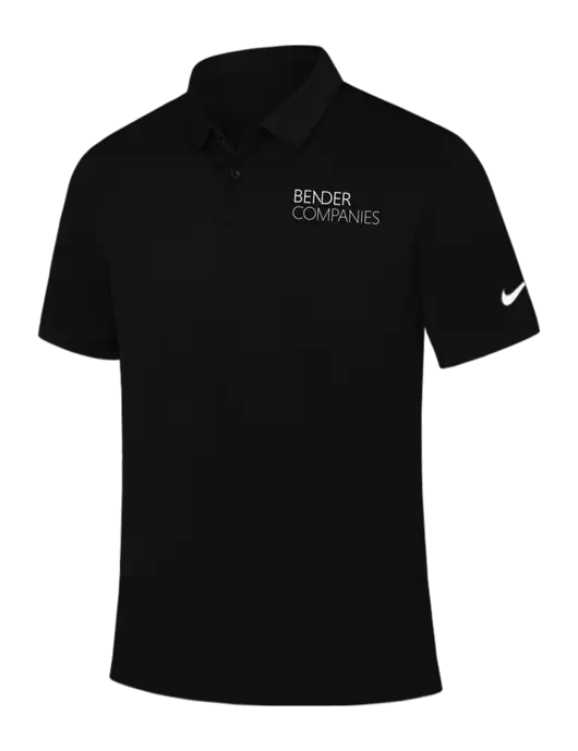Nike Black Dry Essential Solid Polo w/Bender Companies Logo