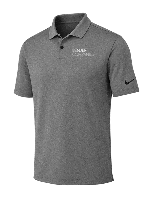 Nike Dark Grey Heather Dri-FIT Vapor Polo w/Bender Companies Logo