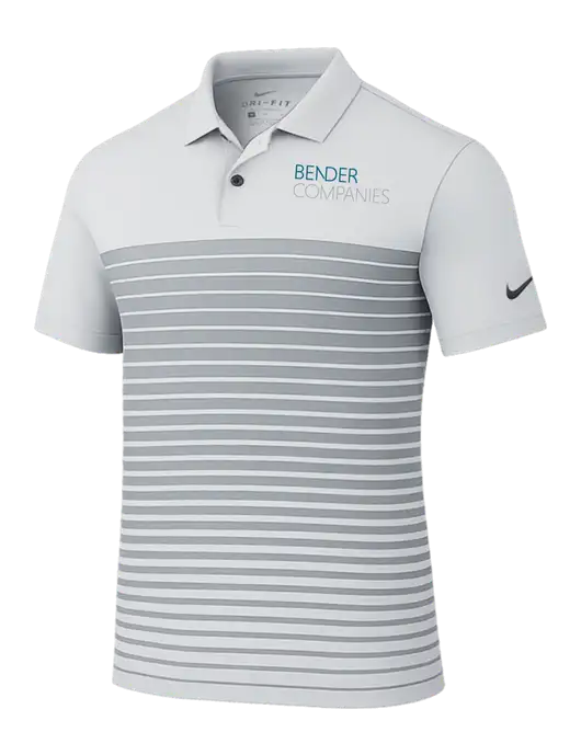 Nike Light Grey Dri-FIT Vapor Block Polo w/Bender Companies Logo