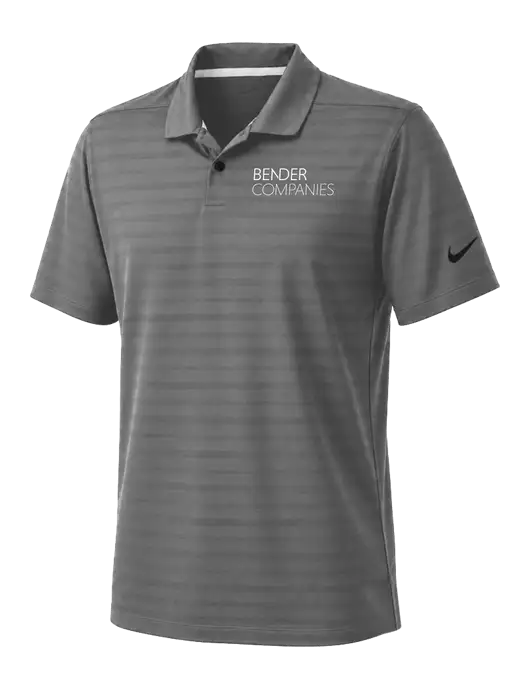 Nike Dark Medium Grey Dri-FIT Vapor Jacquard Polo w/Bender Companies Logo