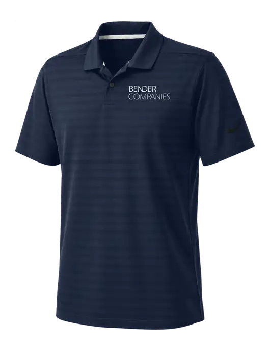 Nike Navy Dri-FIT Vapor Jacquard Polo w/Bender Companies Logo