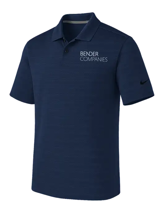 Nike Navy Dri-FIT Vapor Jacquard Polo w/Bender Companies Logo