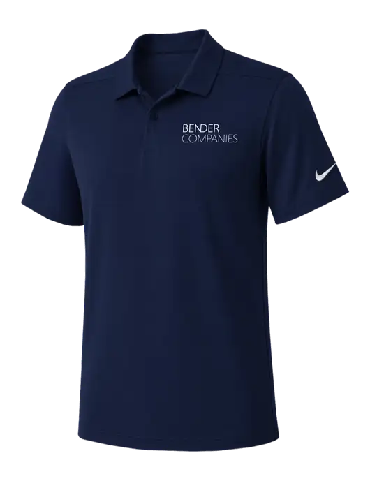Nike Navy Dry Essential Solid Polo w/Bender Companies Logo