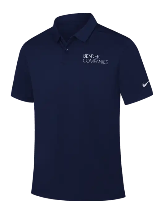 Nike Navy Dry Essential Solid Polo w/Bender Companies Logo
