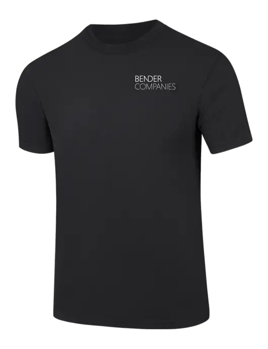 Comfort Colors 6.1 oz Black Heavyweight Ring Spun T-Shirt w/Bender Companies Logo