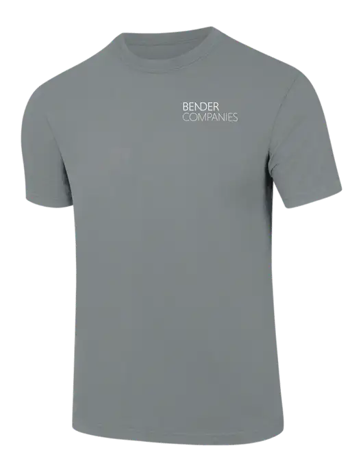 Comfort Colors 6.1 oz Medium Grey Heavyweight Ring Spun T-Shirt w/Bender Companies Logo