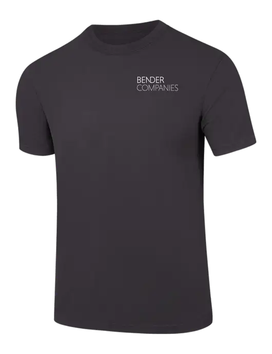 Comfort Colors 6.1 oz Dark Grey Heavyweight Ring Spun T-Shirt w/Bender Companies Logo