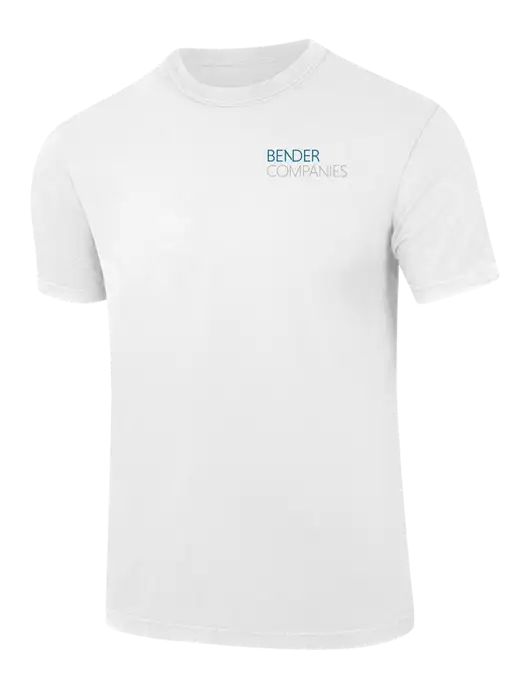 Comfort Colors 6.1 oz White Heavyweight Ring Spun T-Shirt w/Bender Companies Logo