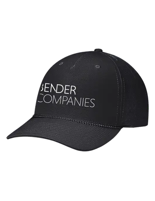 Richardson Laser Perf Performance Black/Black-Grey Rope Cap w/Bender Companies Logo