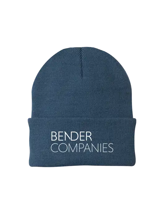 Dark Slate Knit Cap w/Bender Companies Logo