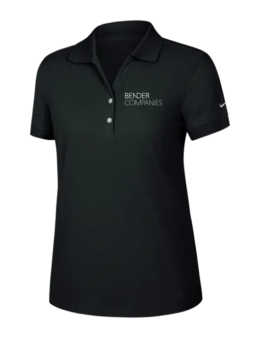 Nike Womens Dri-FIT Classic Black Polo w/Bender Companies Logo
