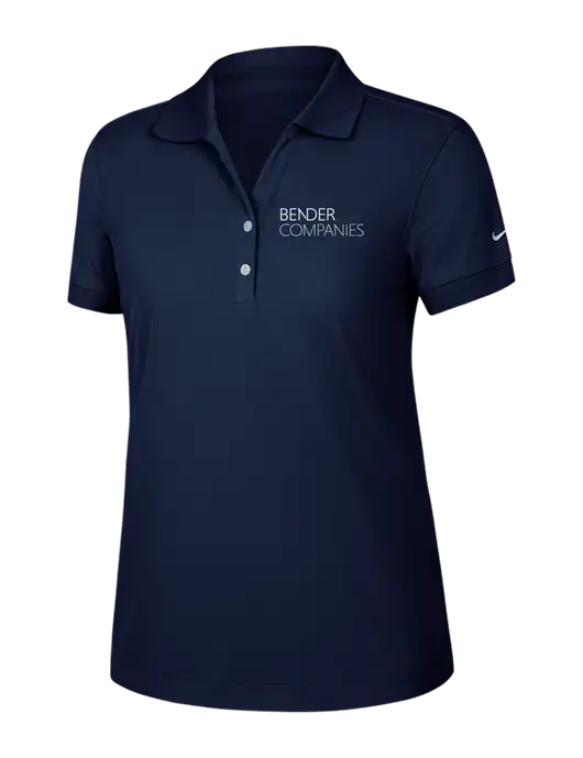 Nike Womens Dri-FIT Classic Dark Navy Polo w/Bender Companies Logo