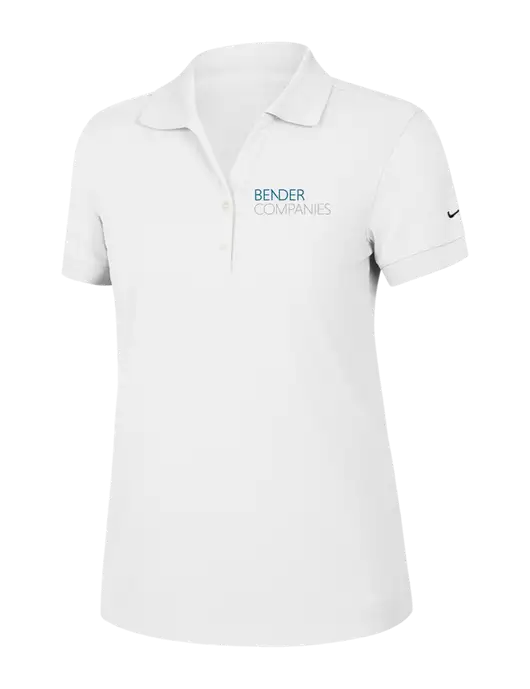 Nike Womens Dri-FIT Classic White Polo w/Bender Companies Logo