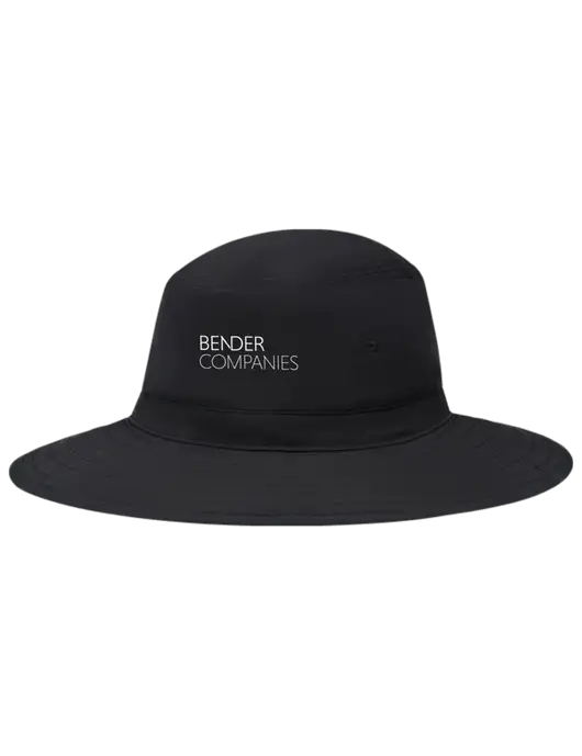 Black Booney Sun Hat w/Bender Companies Logo
