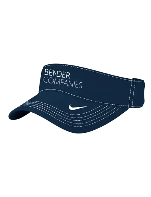 Nike Navy Dri-FIT Ace Visor w/Bender Companies Logo