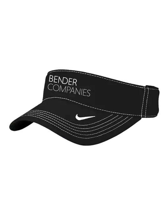 Nike Black Dri-FIT Ace Visor w/Bender Companies Logo