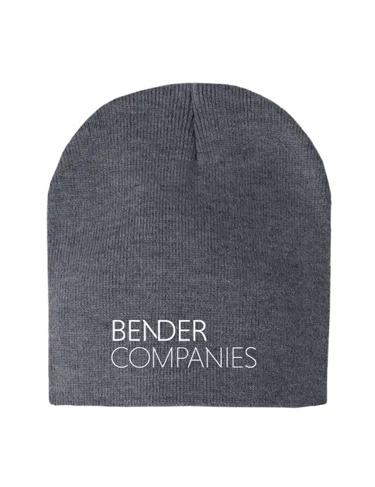 Dark Grey Heather Element Knit Beanie w/Bender Companies Logo