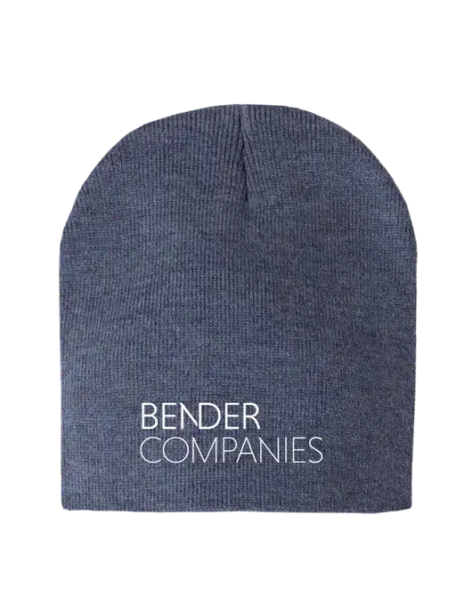 Navy Heather Element Knit Beanie w/Bender Companies Logo