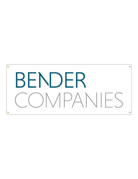 Vinyl Banner 120" x 48" w/Bender Companies Logo