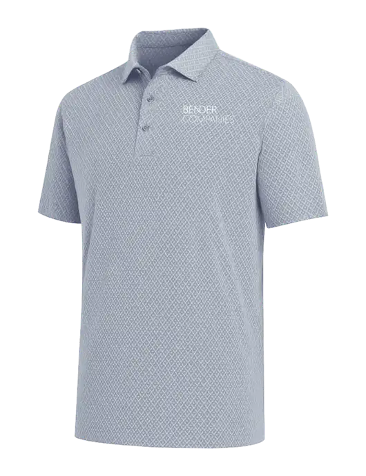 Callaway All-Over Stitched Medium Grey Chev Polo  w/Bender Companies Logo
