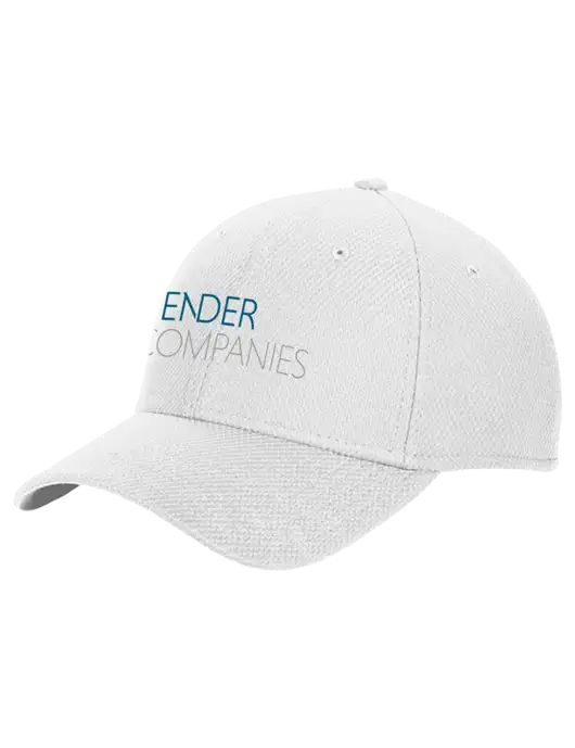 New Era Diamond Era White Stretch Cap w/Bender Companies Logo