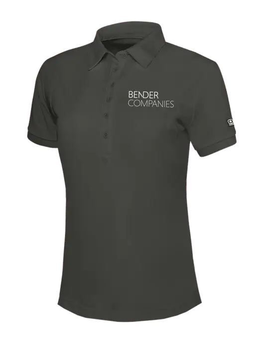 OGIO Womens Dark Grey Jewel Polo w/Bender Companies Logo