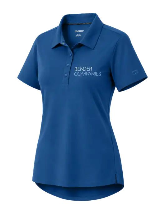 OGIO Womens Envision Light Navy Polo w/Bender Companies Logo