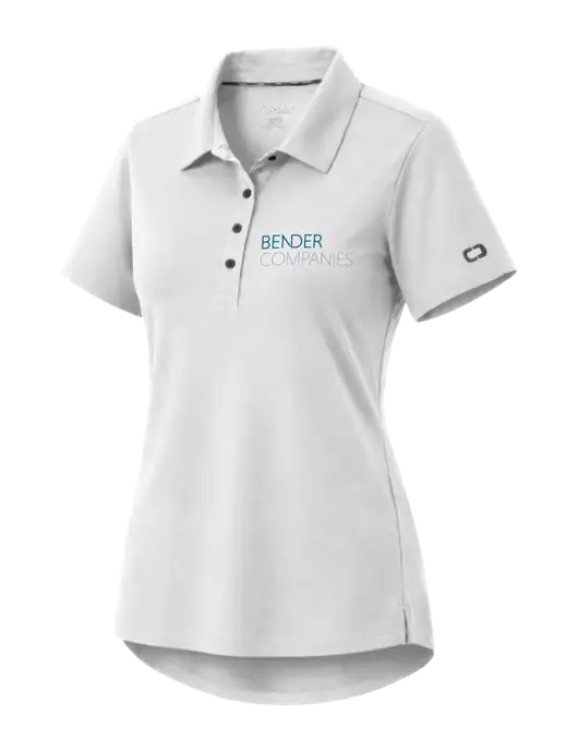 OGIO Womens Envision White Polo w/Bender Companies Logo