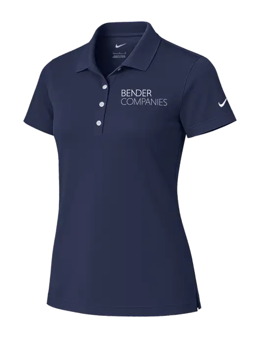 Nike Womens Dark Navy Tech Basic Dri-FIT Polo
 w/Bender Companies Logo