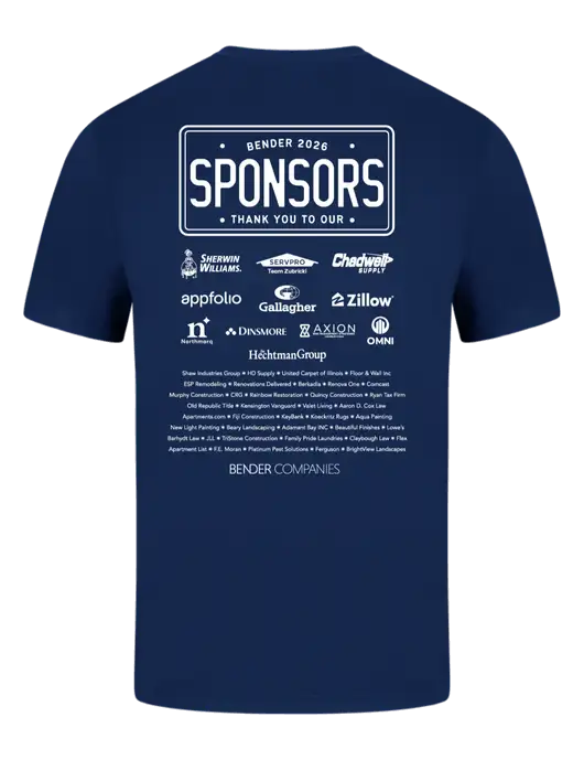 Comfort Colors 6.1 oz Dark Navy Heavyweight Ring Spun T-Shirt w/Bender Sponsors Logo, Leadership Summit Logo